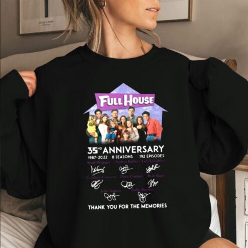 Full House Bob Saget 35th anniversary thank you for the memories signatures shirt