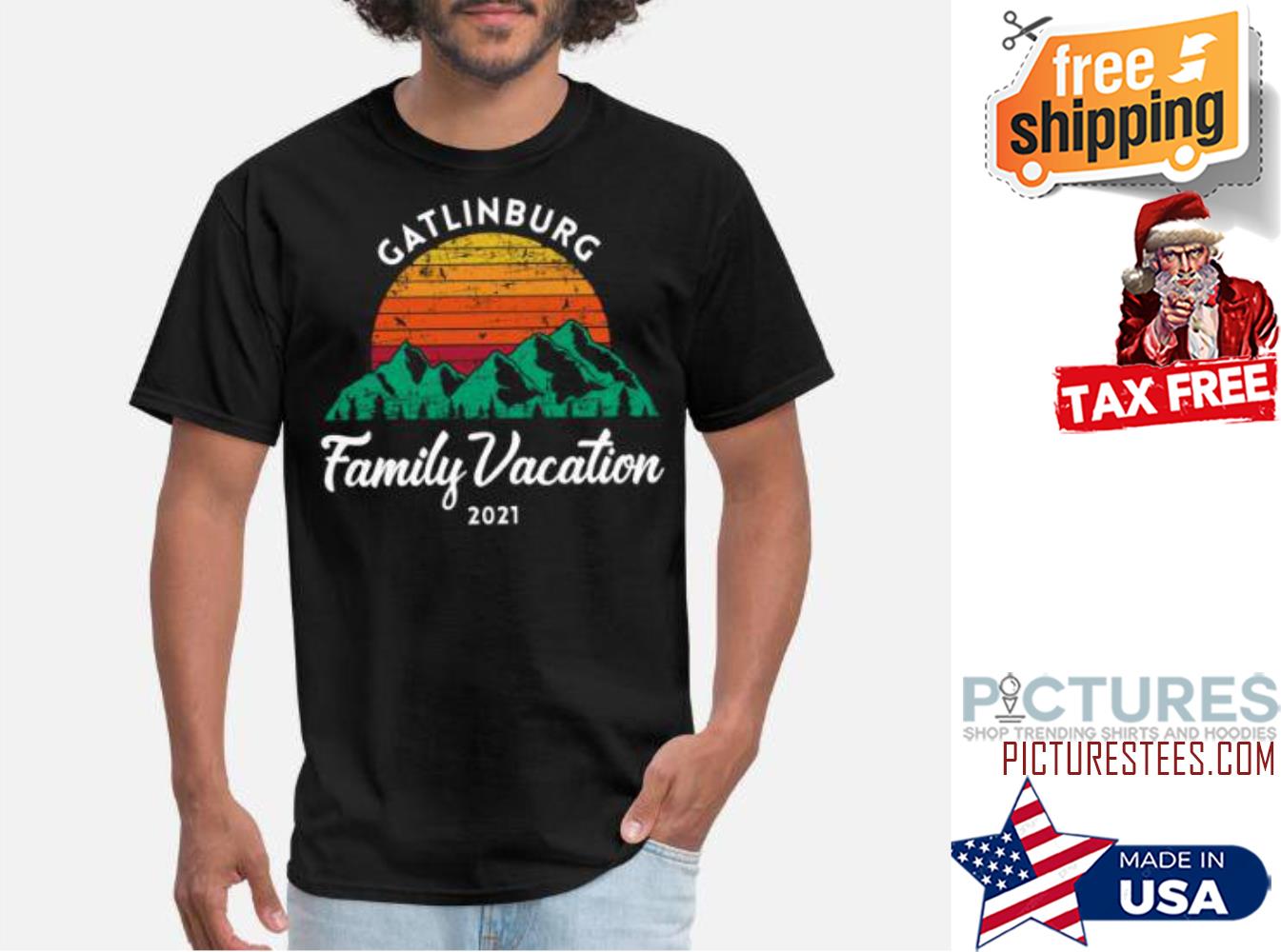 Gatlinburg Family Vaccation 2021 sunset mountain shirt