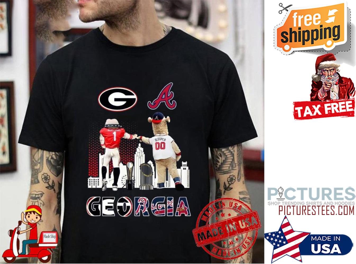 georgia bulldogs atlanta braves shirt