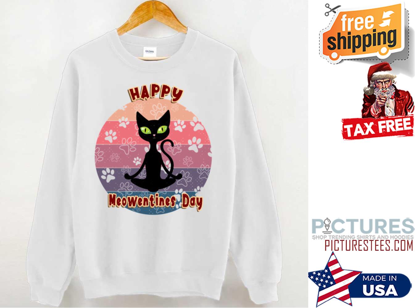 Happy Meowentines Day Funny Black Cat Valentine shirt