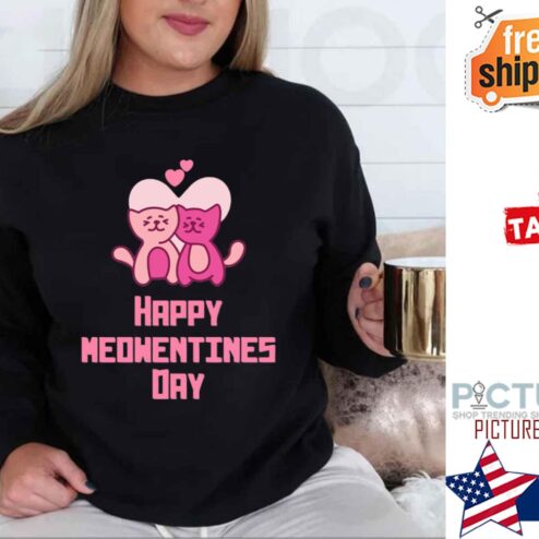 Happy Meowentines Day Pink Cats Valentine shirt