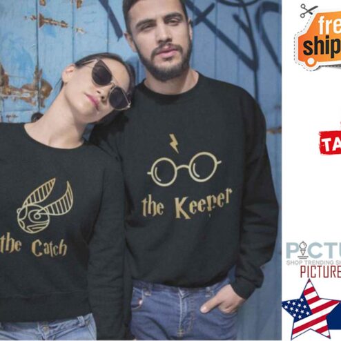 Harry Potter Fan The Keeper The Catch Couple Valentine's day shirt