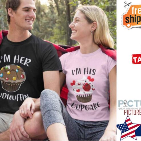 His Cupcake Her Studmuffin Cute Couple Valentine's day shirt