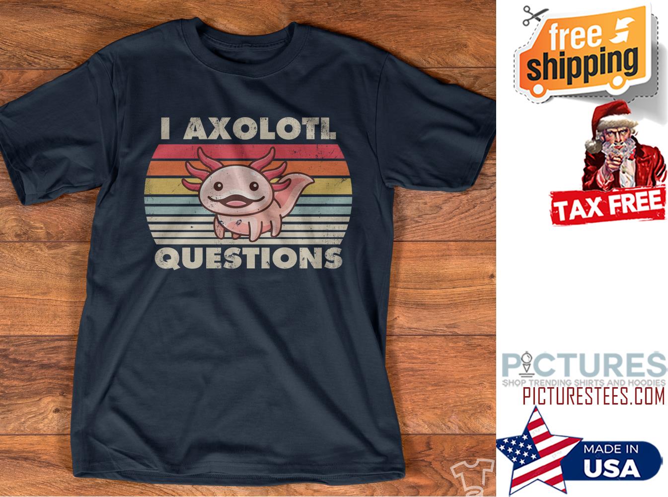 I axolotl questions sunset vintage shirt