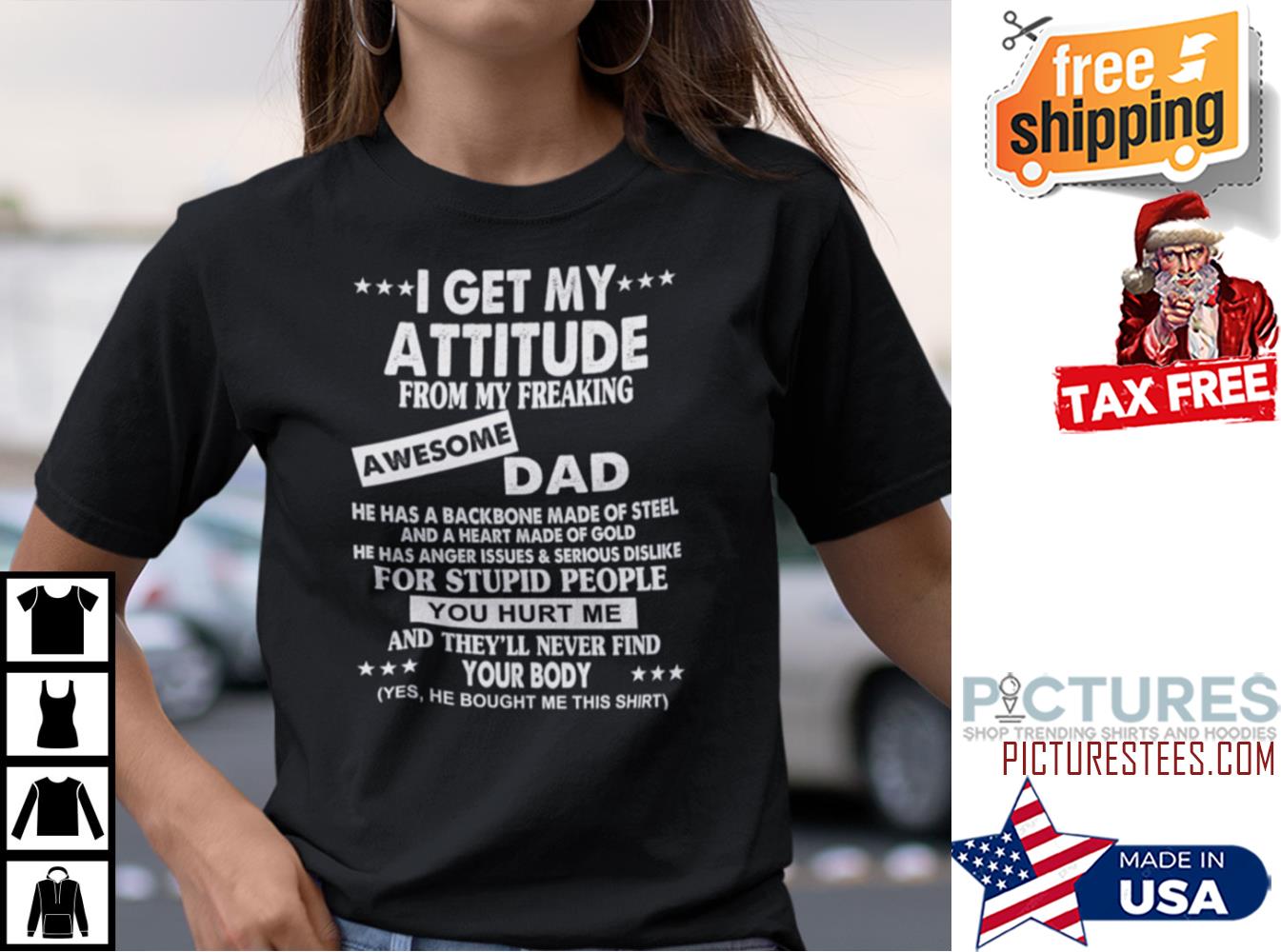 camouflage assistent abstraktion FREE shipping I Get My Attitude From My Awesome Dad Shirt, Unisex tee,  hoodie, sweater, v-neck and tank top