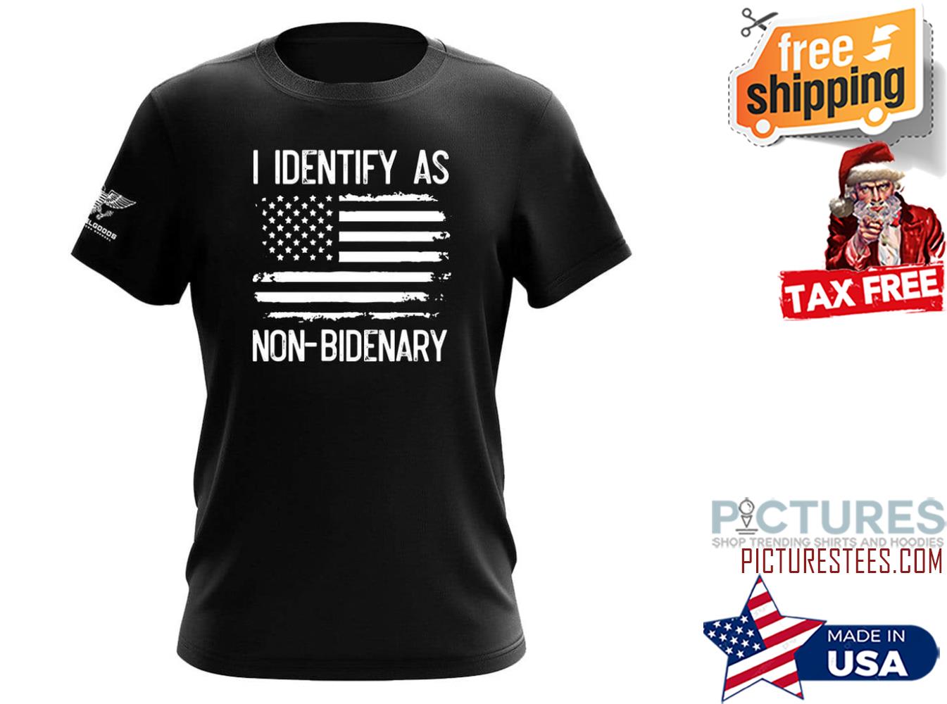 I identify as non-Bidenary american flag vintage shirt