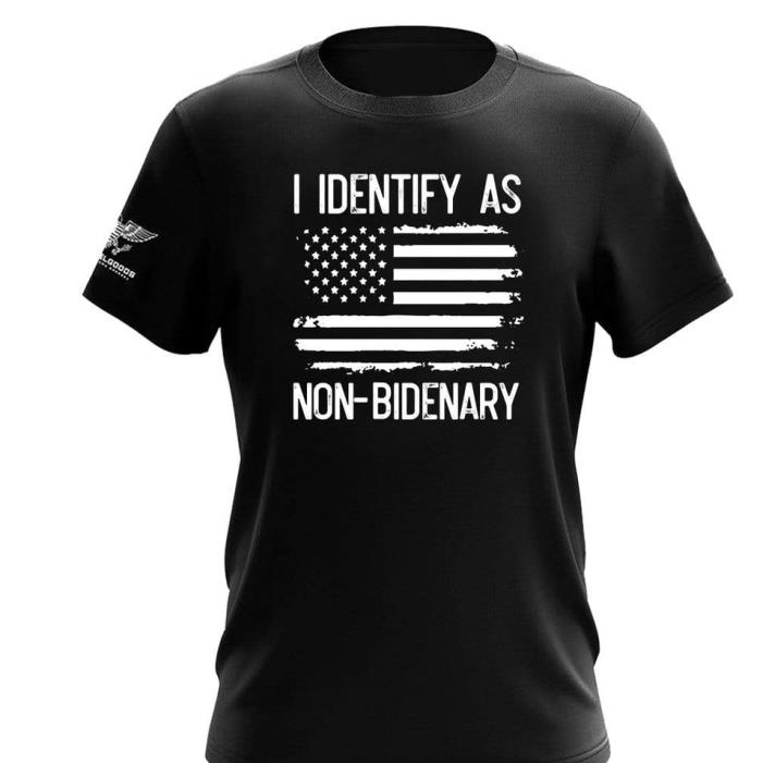 I identify as non-bidenary american flag vintage shirt