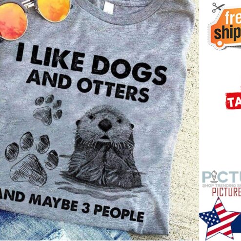 I like dogs and otters and maybe 3 people vintage shirt