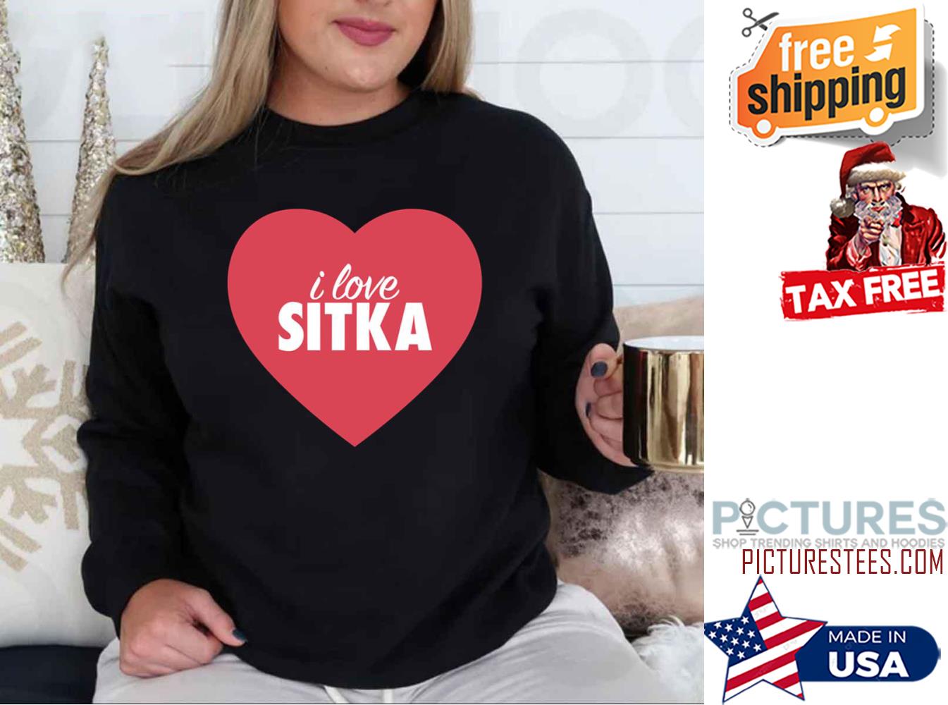 I Love Sitka Red Heart shirt