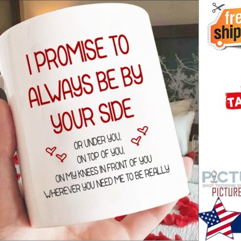 I promise to always be by your side on under you on top of you mug
