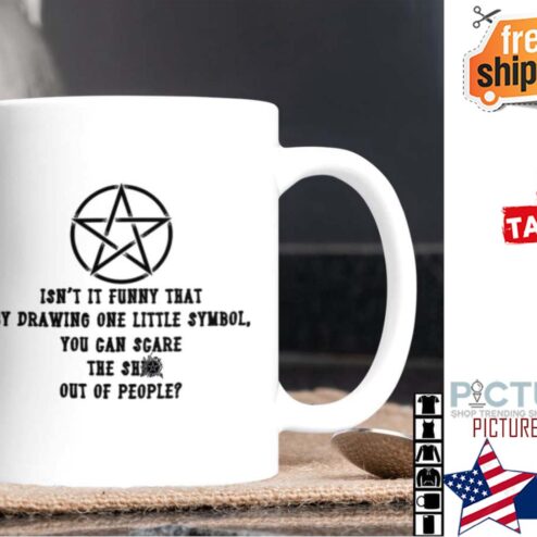 Isn't it funny that by drawing one little symbol tou can scare the shit out of people mug