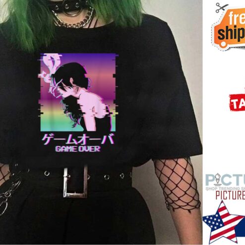 Japanese Vaporwave Sad Anime Girl shirt