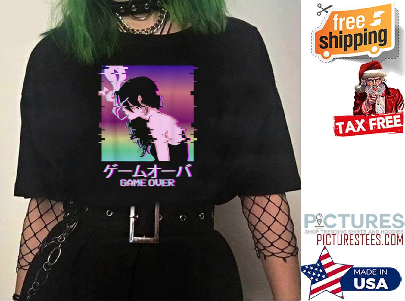 Japanese Vaporwave Sad Anime Girl shirt
