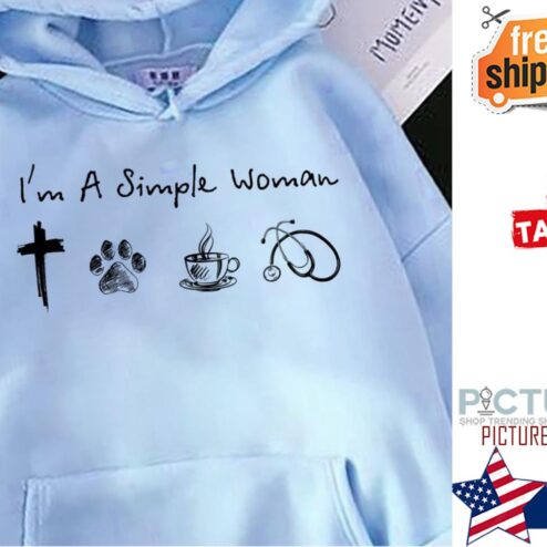 Jesus i'm a simple woman paw coffee doctor hoodie