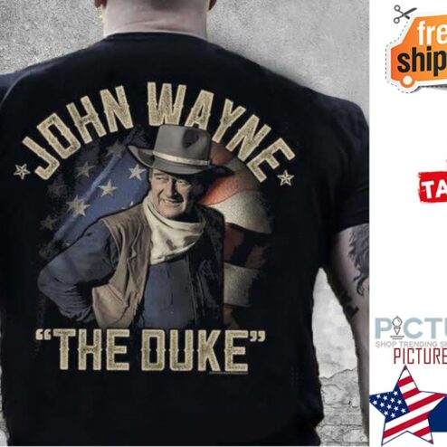 John Waune the Duke american flag shirt