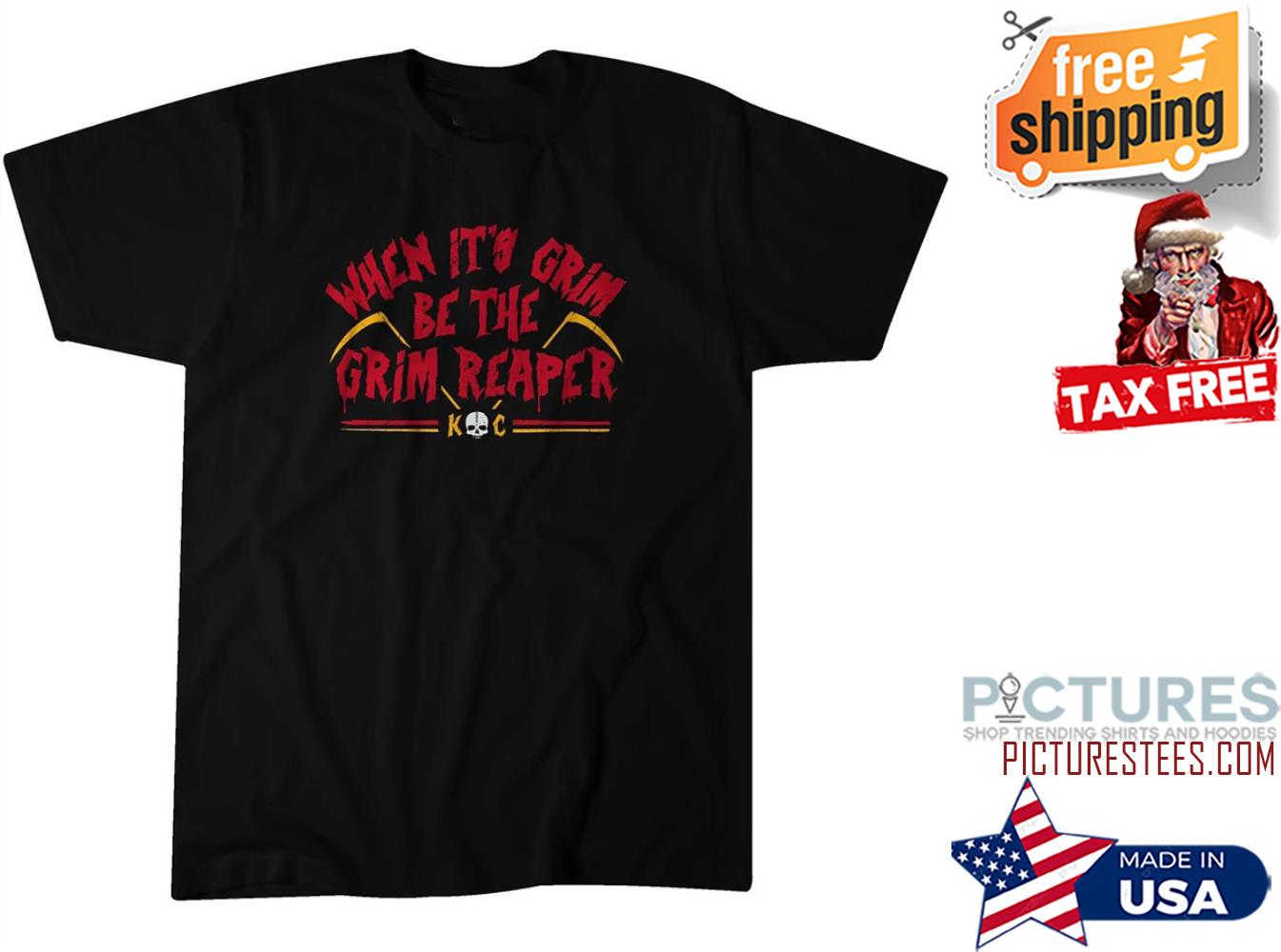 FREE shipping Kansas City Chiefs when it's grim be the grim reaper ...