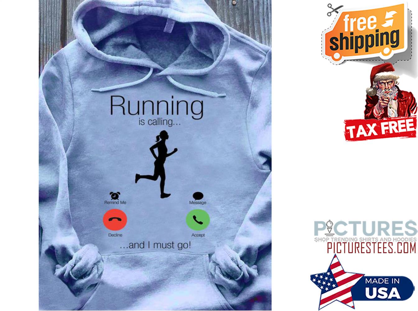 Lady running is calling and I must go hoodie