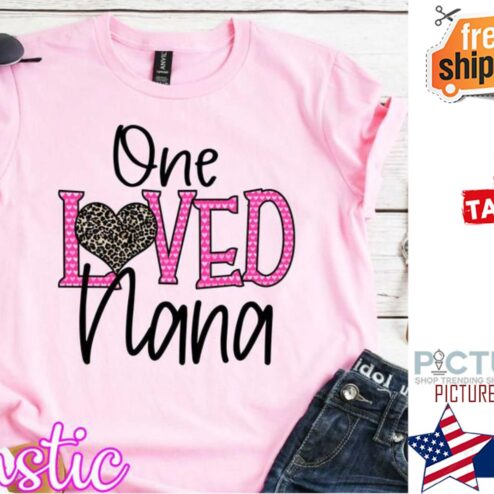 Leopard one loved nana shirt