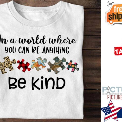Leopard plaid In a world where you can be anything be kind floral shirt