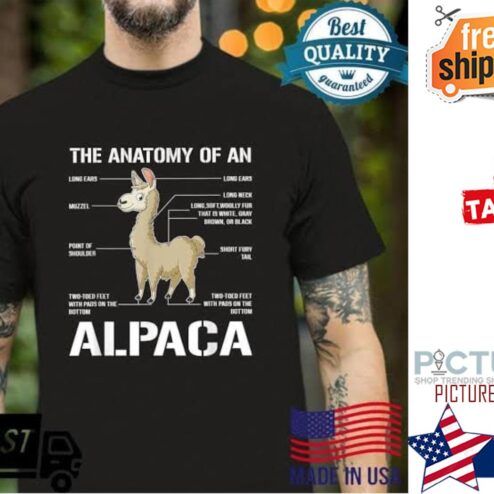 Llama the anatomy of an Alpaca shirt