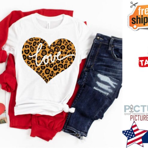 Love Leopard Valentine's day shirt