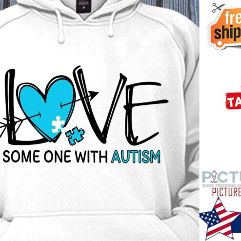 Love someone with autism hoodie
