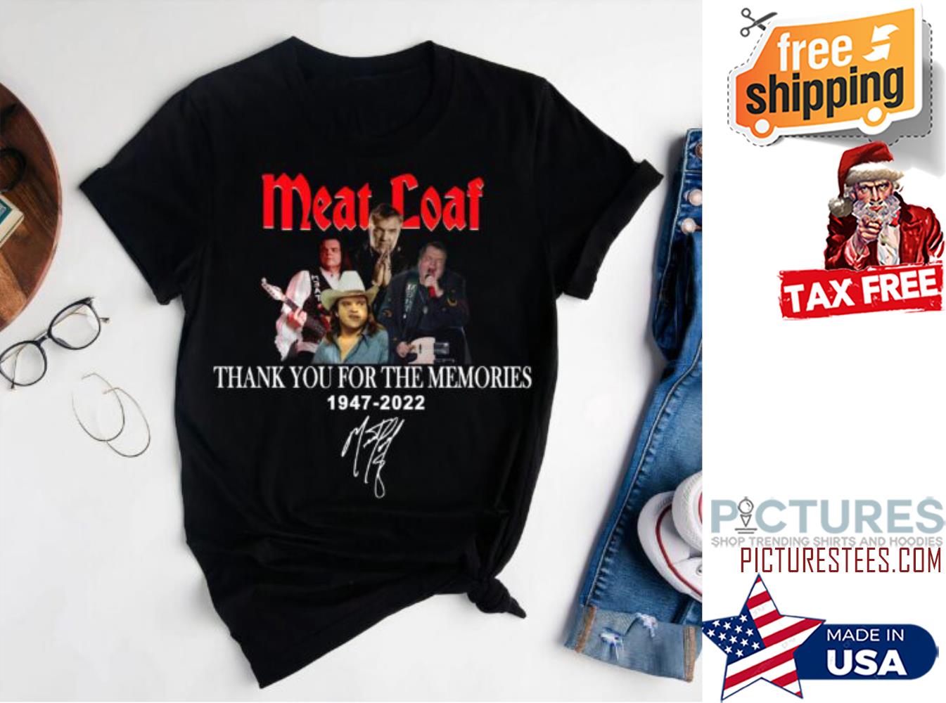 Meat Loaf 1947-2022 Thank You For The Memories Signature Shirt Meat Loaf 1947-2022 Thank You For The Memories Signature Shirt