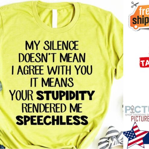 My silence doesn't mean I agree with you it means your stupidity rendered me speechless shirt