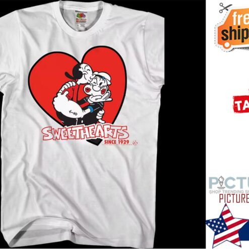 Olive Oyl and Popeye Happy Valentine's day shirt