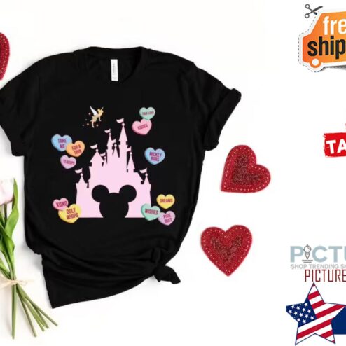 Personalized Disney Castle Custom Name Valentine Day shirt