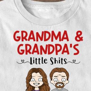 FREE shipping Personalized Grandma & Grandpa's Little Shits Funny