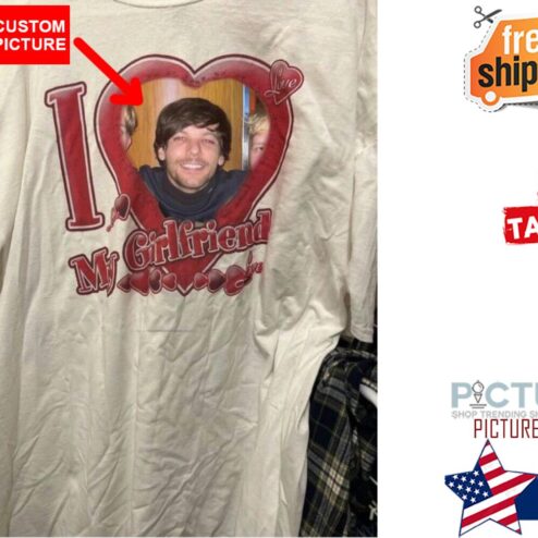 Personalized I love my girlfriend custom pictures my love shirt