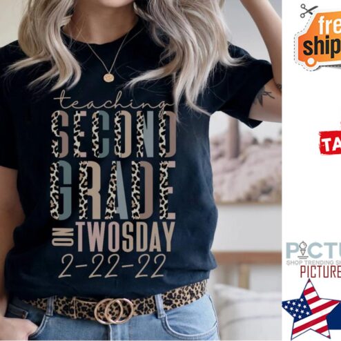 Personalized teacher second grade on twosday custom day shirt