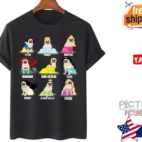 Pug Princesses Disney shirt