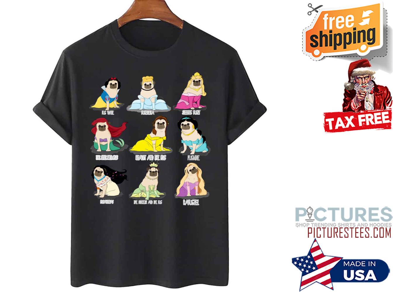 Pug Princesses Disney shirt