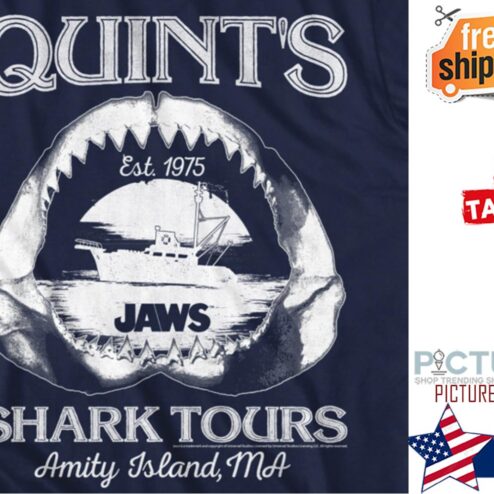 Quint's EST 1978 Jaws shark tours amity island MA shirt