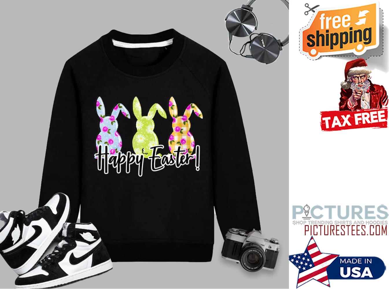 Rabbits Bunnies Happy Easter Day Sweatshirt