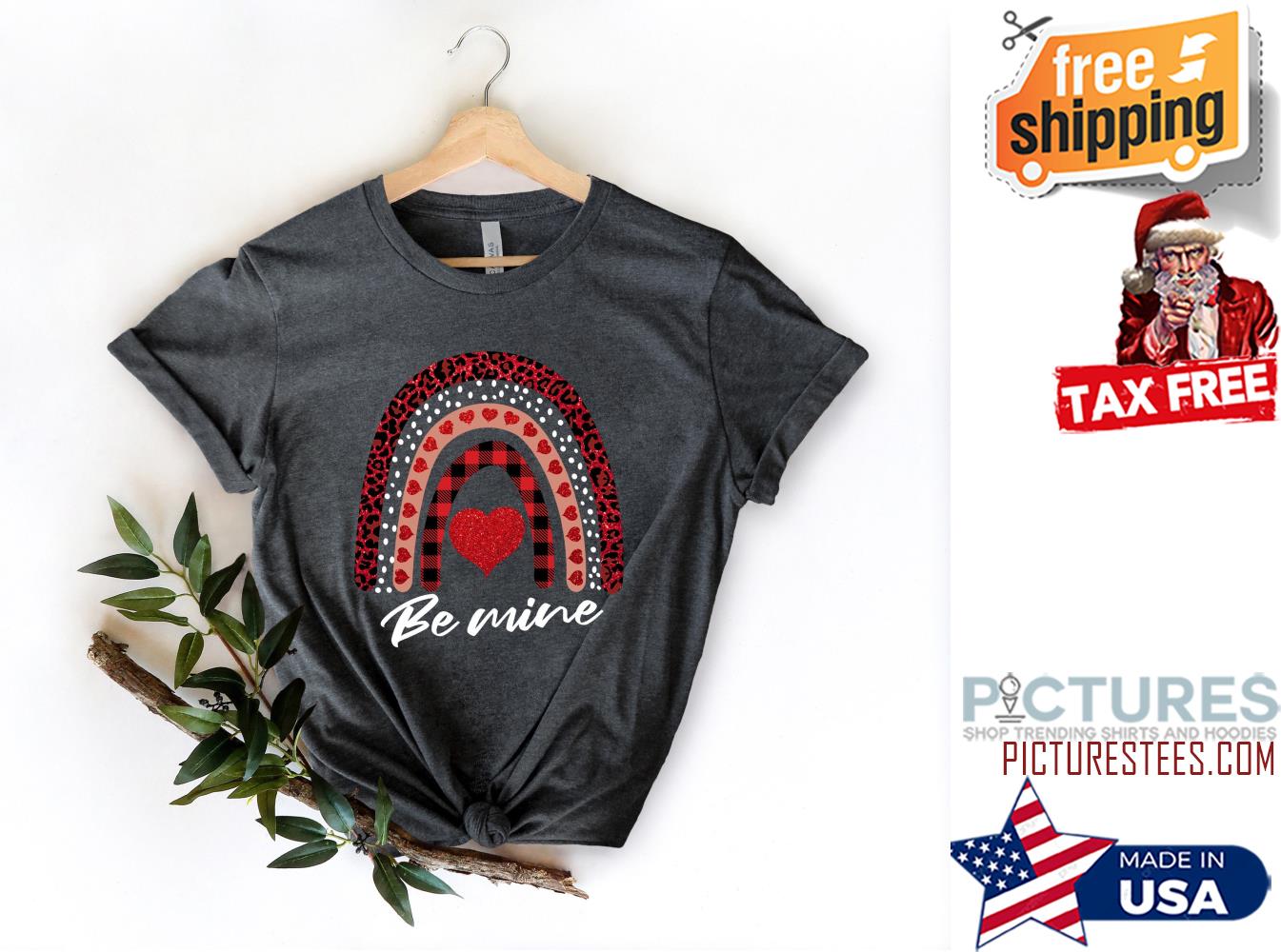 Rainbow Leopard Be Mine Valentine's Day Shirt