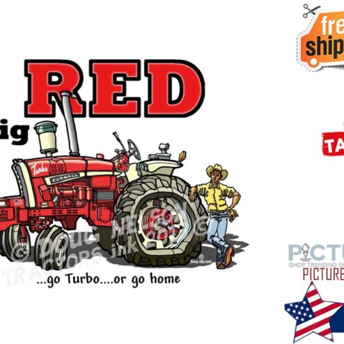 Red big tractor go turbo or go home shirt
