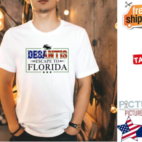 Ron Desantis Escape To Florida American Flag shirt