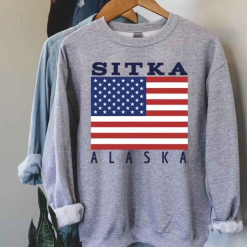 Sitka Alaska Usa Flag shirt