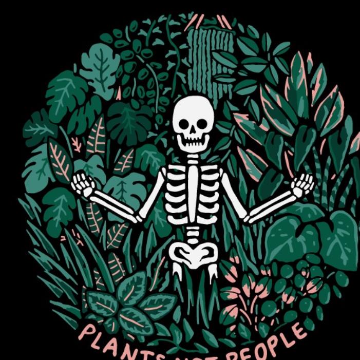 Skeleton plants not people shirt