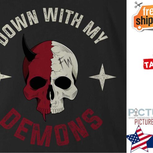 Skull Down with my demons vintage shirt