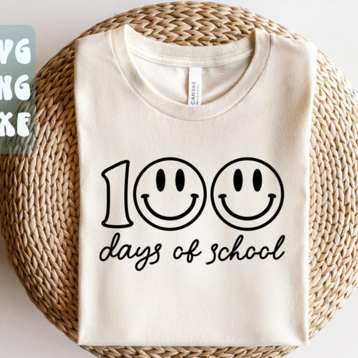 Smiley 100 days of school shirt