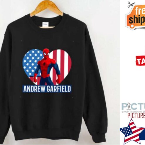 Spider man Andrew Garfield American flag shirt