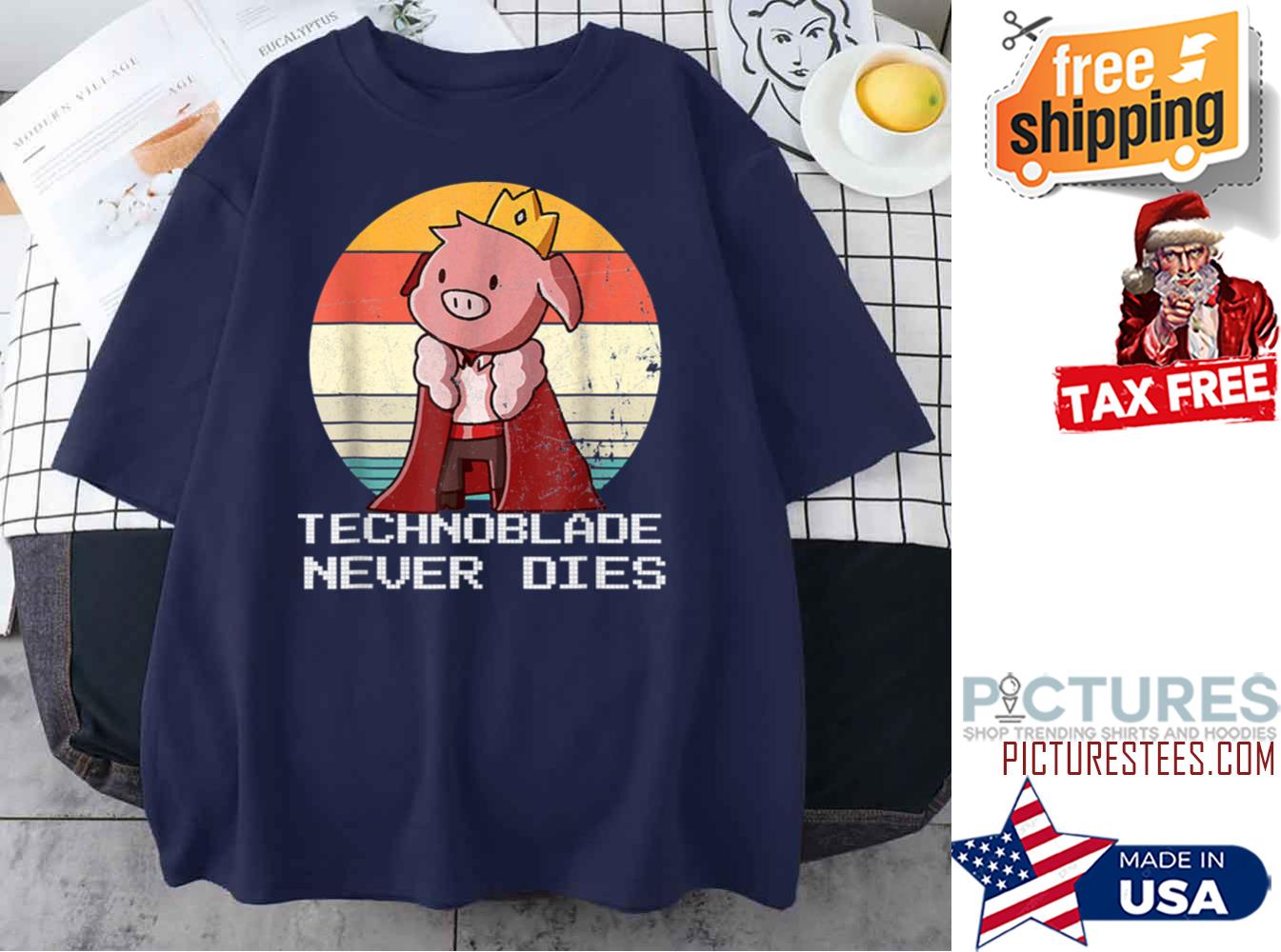 Retro Style Technoblade Never Dies T-Shirt - T-shirts Low Price
