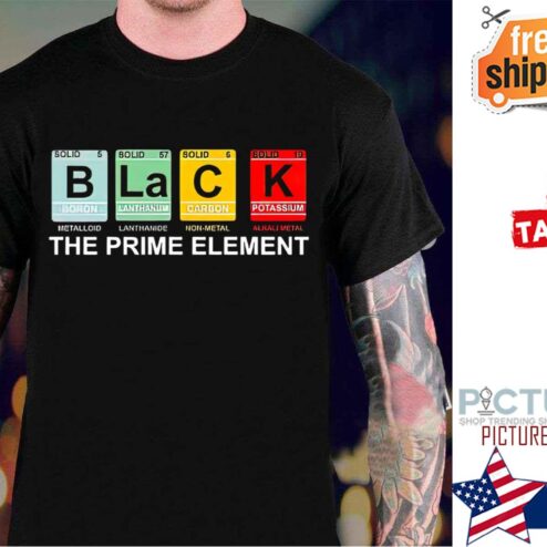 The Prime Element Black History Month peradic table shirt
