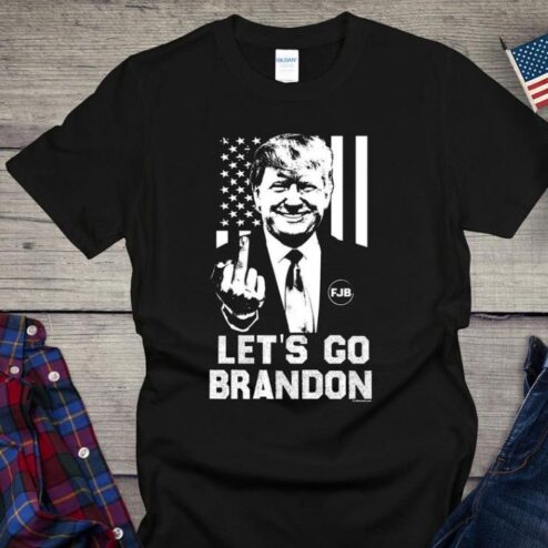 Trump fuck Let's Go Brandon American flag shirt