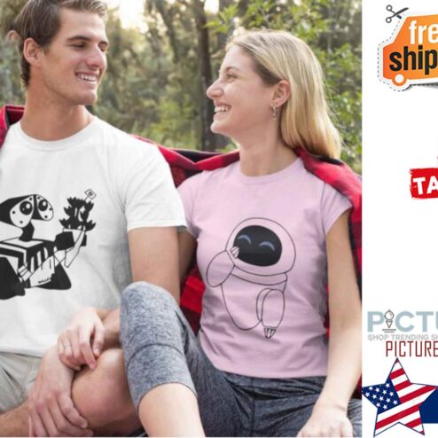 Walle And Eve Pixar Cartoon Couple Valentine's day shirt