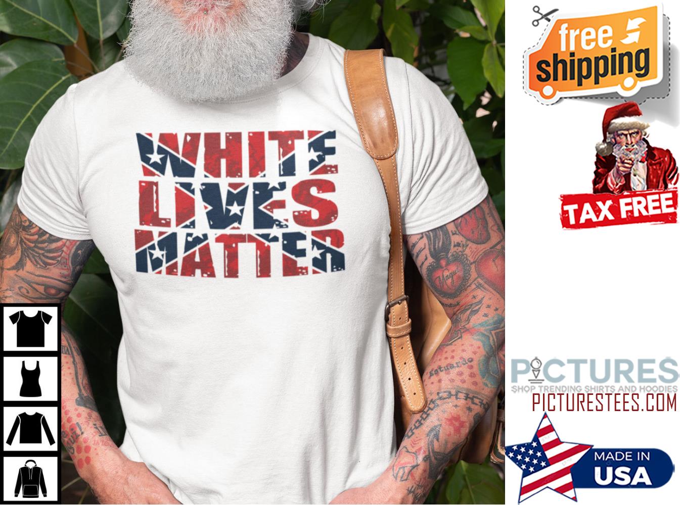 FREE shipping White Lives Matter Confederate Flag Shirt, Unisex hoodie, sweater, v-neck and tank top